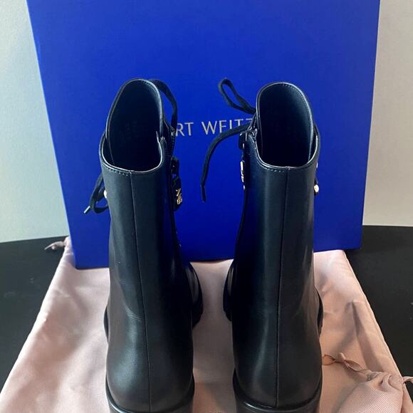 Stuart Weitzman Combat Boots - Laine Pearl - Picture 9 of 12